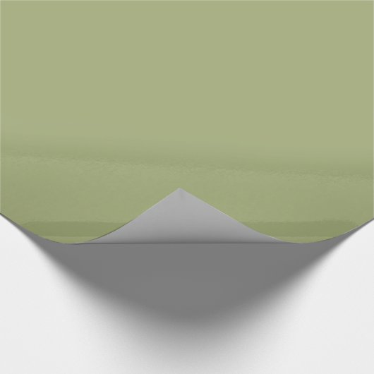 Salie Grass Groen Effen Kleur Cadeaupapier (Hoek)