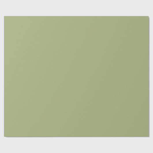 Salie Grass Groen Effen Kleur Cadeaupapier (Vlak)