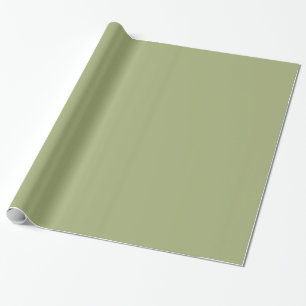 Salie Grass Groen Effen Kleur Cadeaupapier