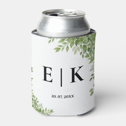 Salie Green Eucalyptus verlaat Greenery Wedding Blikjeskoeler (Blikje Voorkant)