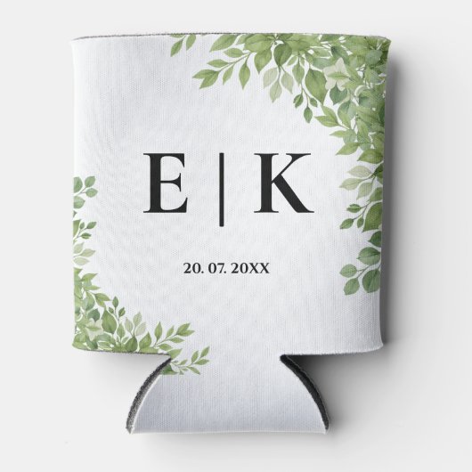 Salie Green Eucalyptus verlaat Greenery Wedding Blikjeskoeler (Voorkant)