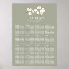 Salie Green Gold Eucalyptus verlaat de Seating Cha Poster