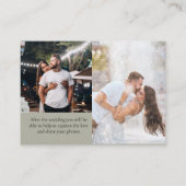 Salie Groen 2 Foto Online RSVP QR Code Trouwen Informatiekaartje (Achterkant)