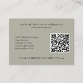 Salie Groen 2 Foto Online RSVP QR Code Trouwen Informatiekaartje (Voorkant)