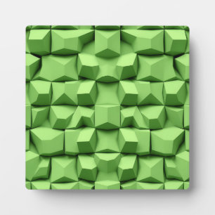 Salie Groen 3D Geometrisch Kubuspatroon Fotoplaat