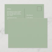 Salie Groen Aangepast Merk Briefkaart (Voorkant / Achterkant)