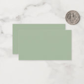 Salie Groen Aangepaste Merknaam Notitiekaartje (Voorkant / Achterkant in situ)