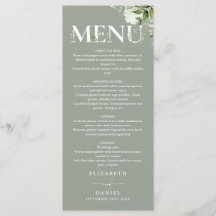 Salie groen bloem typografie monogram bruiloft