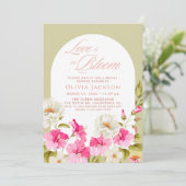 Salie groen bloementuinbloemen Vrijgezellenfeest Kaart (Staand voorkant)