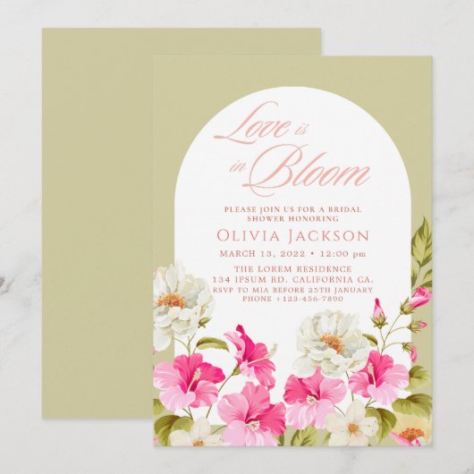 Salie groen bloementuinbloemen Vrijgezellenfeest Kaart (Voorkant / Achterkant)