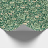 Salie Groen  bloemmotief Cadeaupapier (Hoek)