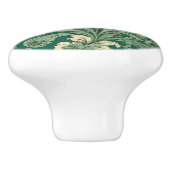 Salie Groen  bloemmotief Keramische Knop (Zijkant)