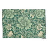 Salie Groen  bloemmotief Kussensloop (Voorkant)