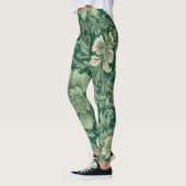 Salie Groen  bloemmotief Leggings (Links)