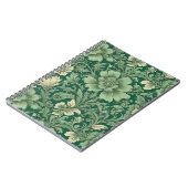 Salie Groen  bloemmotief Notitieboek (Linkerzijde)