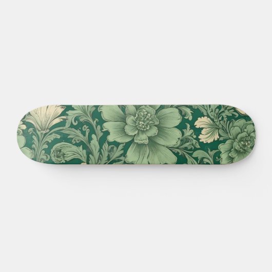 Salie Groen  bloemmotief Persoonlijk Skateboard (Horizontaal)