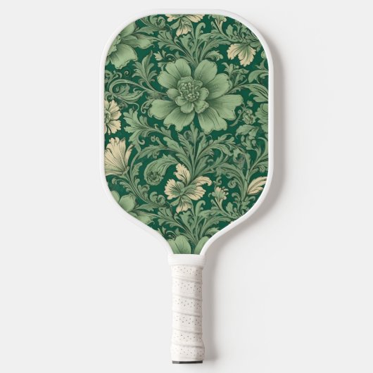 Salie Groen bloemmotief Pickleball Paddle (Voorkant)