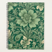 Salie Groen  bloemmotief Planner (Voorkant)