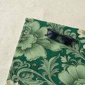 Salie Groen  bloemmotief Strandlaken (In situ)