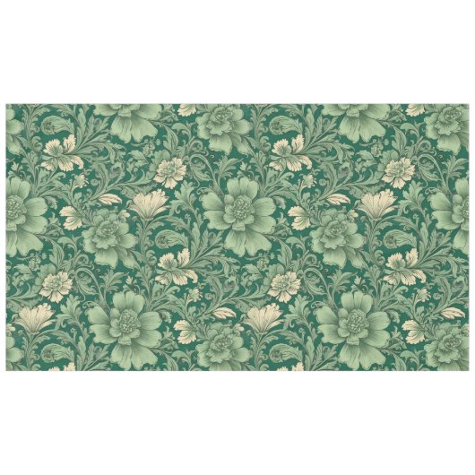 Salie Groen  bloemmotief Tafelkleed (Voorkant (Horizontaal))