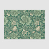 Salie Groen  bloemmotief Tissuepapier (Voorkant)