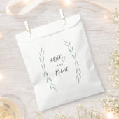 Salie groen Botanische gunsten, bruiloft receptie Bedankzakje (Geknipt)