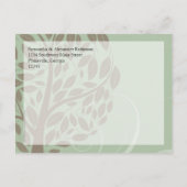 Salie Groen, Bruin Gestileerde Eco Boom Sla de Dat Aankondigingskaart (Achterkant)