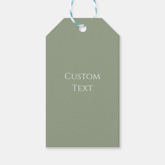 Salie groen cadeaulabel (Voorkant)