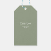 Salie groen cadeaulabel (Achterkant)