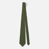 Salie Groen & Chocolade Klassieke Stip Stropdas (Voorkant)