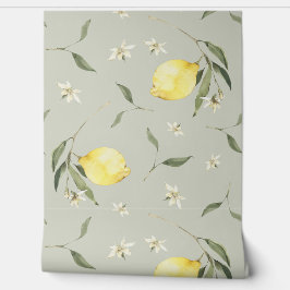 Salie Groen Citroen Fruit Patroon Behang