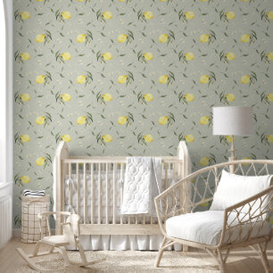 Salie Groen Citroen Fruit Patroon Behang