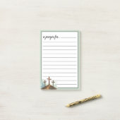 Salie Groen Drie Kruizen Gebedsruimte Gebed Post-it® Notes (Op bureau)