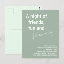 Salie Groen een nacht van leuke vrienden Proefdine Briefkaart