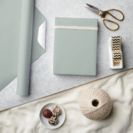 Salie Groen Effen Kleur Cadeaupapier