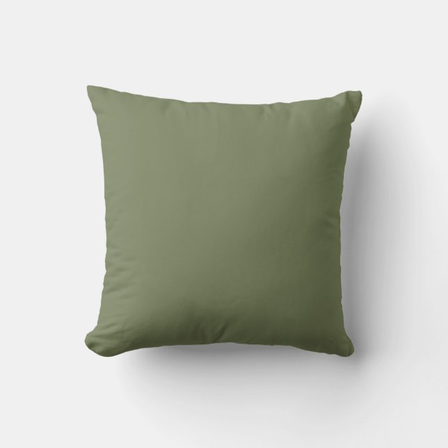 Salie Groen Effen Kleur Kussen (Voorkant)