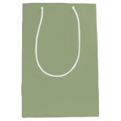 Salie Groen Effen Kleur Medium Cadeauzakje (Voorkant)