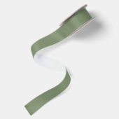 Salie Groen Effen Kleur Satijnen Lint (Achterkant)