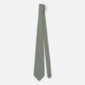 Salie Groen Effen Matte Afwerking Stropdas (Voorkant)