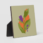 Salie Groen en bloem Fotoplaat (Voorkant)