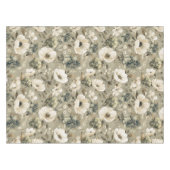 Salie Groen en Cream Bloemen Tafelkleed (Voorkant (Horizontaal))