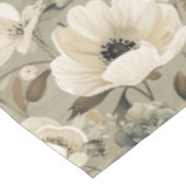 Salie Groen en Cream Bloemen Tafelkleed (Gekanteld)