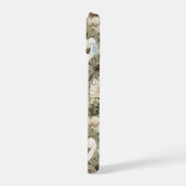 Salie groen en crème bloem iPhone 15 case (Linkerkant)