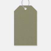 Salie Groen En Goud Marmer Cadeaulabel (Achterkant)
