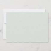 Salie groen en roze bloemen bruiloft bedankkaart (Achterkant)