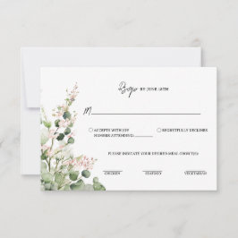 Salie groen en roze lantaarn Eucalyptus bloemstuk RSVP Kaartje