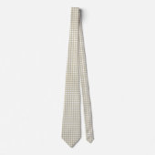 Salie groen en wit geruit gingham patroon stropdas (Voorkant)