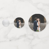 Salie groen en witte bloemige bruiloftstafel confetti (Achterkanten)