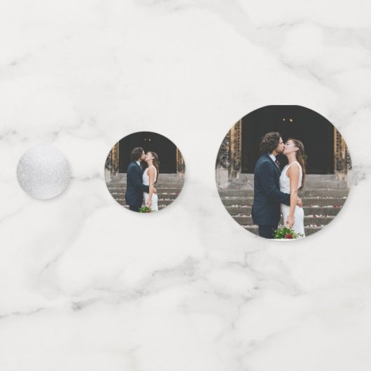 Salie groen en witte bloemige bruiloftstafel confetti (Achterkanten)