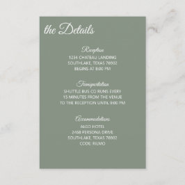 Salie Groen en Witte Details Informatiekaartje